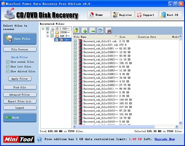 Recover DVD files3