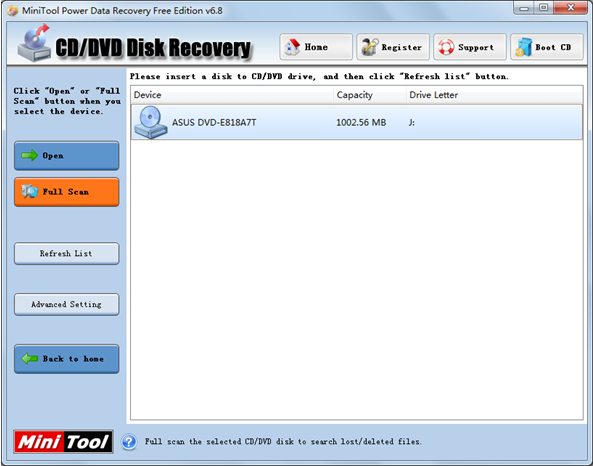 how-to-recover-deleted-file-from-dvd-select-target-dvd